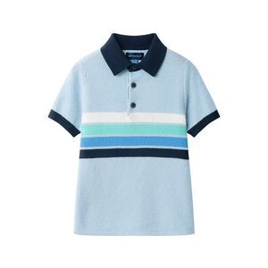 Andy & Evan Boys  Stripe Polo Sweater, Blue